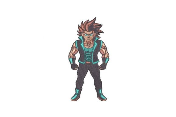 Anime Boy Embroidery Design