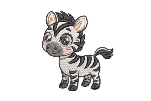 Baby Zebra Embroidery Design