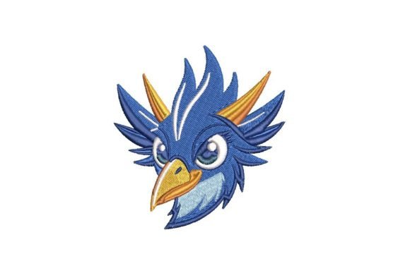 Blue Bird of Paradise Embroidery Design