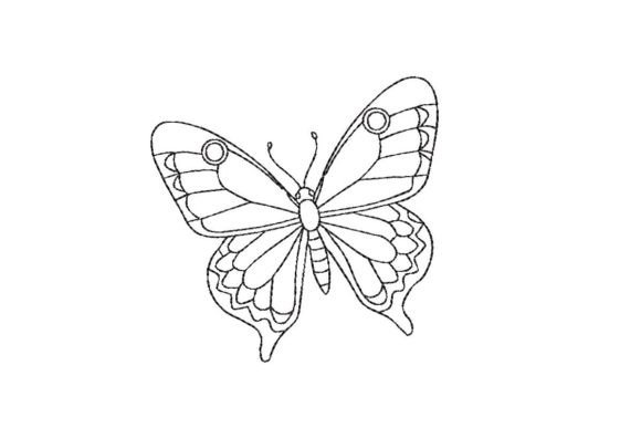 Butterfly Bean Stitch Embroidery Design