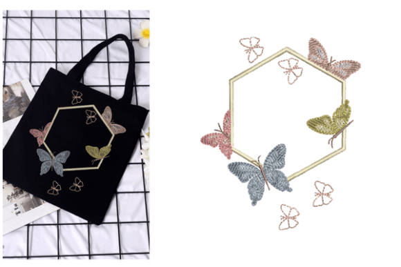 Butterfly Frame Embroidery Design
