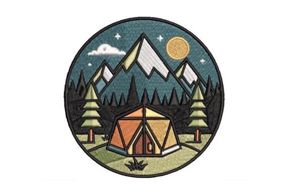Campsite 4 Embroidery Design