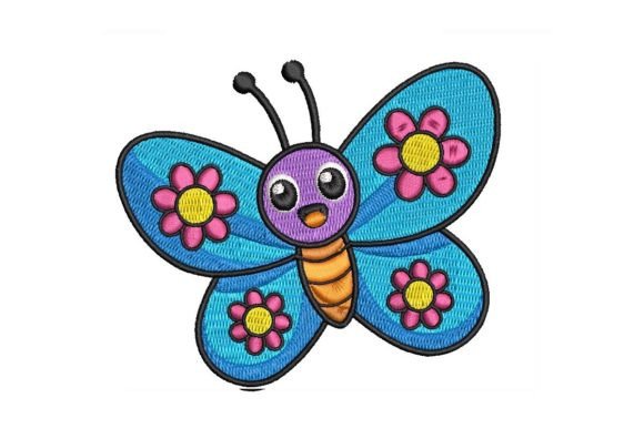 Cute Butterfly 5 Embroidery Design
