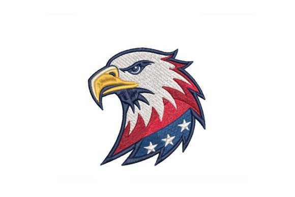Eagle Independence Day Embroidery Design