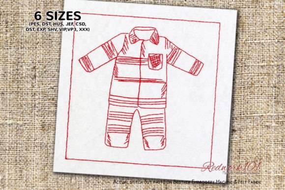 Fire Fighter Costume Bluework Embroidery