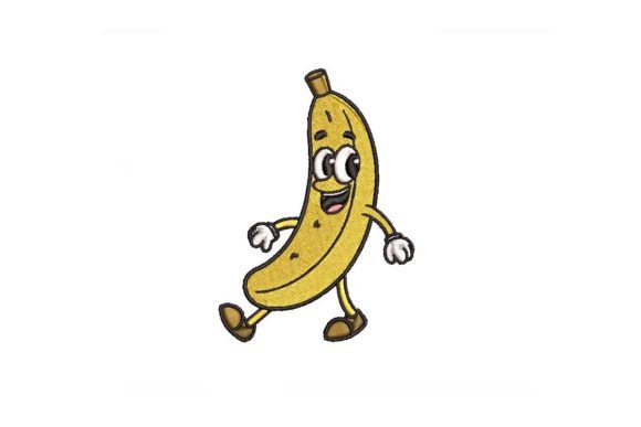 Groovy Banana Embroidery Design