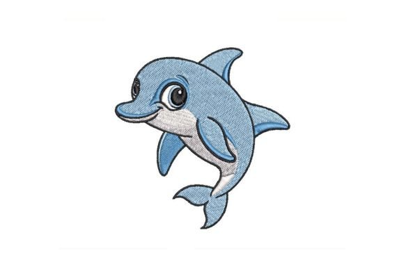 Jolly Dolphin Embroidery Design