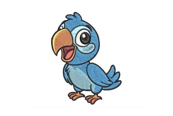 Jolly Parrot Embroidery Design