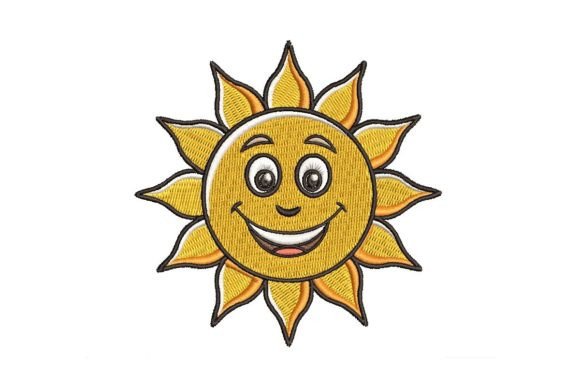 Jolly Sun Embroidery Design