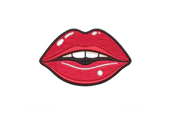 Lips Embroidery Design