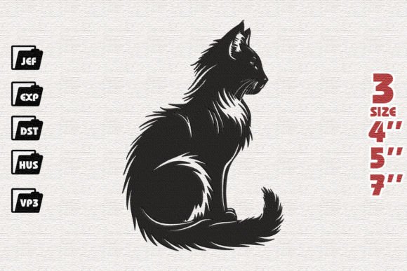 Mysterious Cat Embroidery