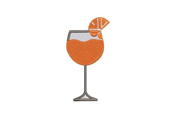 Orange Drink Embroidery Design