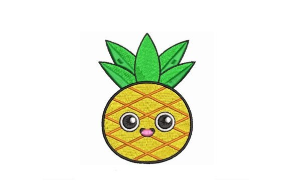 Pineapple Kawai Embroidery Design