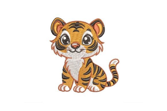 Tiger Cub Embroidery Design