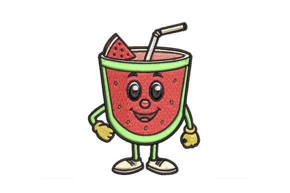 Watermelon Drink Embroidery Design