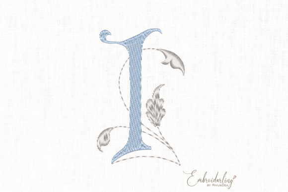 Wedding Monogram I, Embroidery Letter