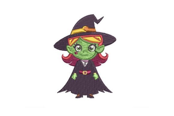 Witch Embroidery Design